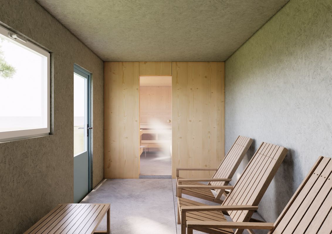 Sauna in a caravan